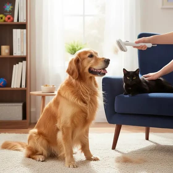 Escova Cortadora De Aço Inoxidável Para Gatos , Cães , Desembaçamento , Ferramenta De Limpeza Com Alça Antiderrapante