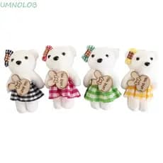 UMNOLOB 10 Pçs/Saco Mini Buquê De Flores De Urso , Boneca De Pelúcia Animal Brinquedos De Espuma , Desenhos Animados