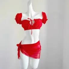 3 Peças De Biquíni De Três , Maiô Dividido , Conjunto De Roupa De Banho Slim Fit , Roupas De Praia De Verão Com