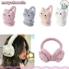 MAYSHOWLN Earflap , Protetores De Orelha De Pelúcia À Prova De Frio De Gato De Desenho Animado , Capa De Ouvido Quente E