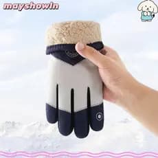 Luvas De Neve Com Tela Sensível Ao Toque MAYSHOWLN , Esqui Impermeáveis Antiderrapantes Quentes De Inverno De Pelúcia De