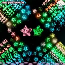 MAYSHOWLN 210 Peças De Origami Estrela , Tiras De Papel Dobráveis De Cor Gradiente Luminosa , Artesanato Em Artístico