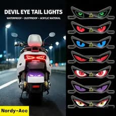 Devil Eye Dinâmico LED Placa De Licença De Motocicleta Atmosfera Luz Universal Scooter Elétrico Decoração Lâmpada