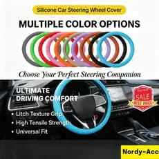 Textura De Couro Silicone Antiderrapante Capa De Volante Universal Protetor Automático Para Todas As Estações