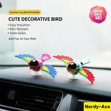 Vento Alimentado Batendo Asa Pássaro Voador Ornamento Do Carro Bonito Decoração Universal Espelho Retrovisor Painel Aces