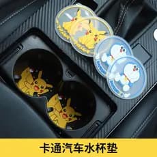 Carro Universal Carro Universal Water Coaster Anti-derrapante Tapete de Cartoon Criativo Cartoon Fofo Decoração de Interiores de Carro Autocolante de Ranhuras de Armazenamento