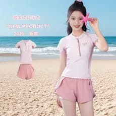 Maiô infantil feminino 2026 dividido conservador capa barriga mais fina Look maiô