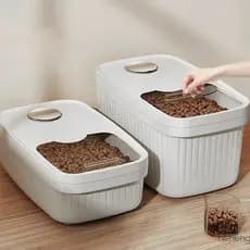 Recipientes De Armazenamento De Alimentos Para Animais De Estimação Recipiente Cães De Grande Capacidade/Gatos/Comida Pá