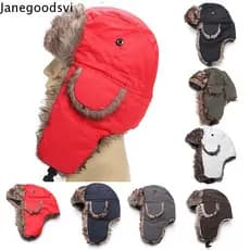 Ushanka Touca Gorro Chaves Frio Proteção Orelhas Aviador Inverno Lã Unissex