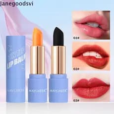 Bálsamo Labial Colorido Com Mudança De Temperatura, Longa Hidratante Para Os Lábios Anti-Peeling 24 Horas À Prova D'água