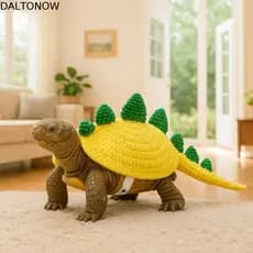 Roupas De Tartaruga Para Animais De Estimação DALTONOW , Suéter De Malha Quente Ajustável , Roupa De Dinossauro De Desen