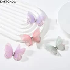 DALTONOW 20 Peças De Apliques De Borboleta De Gaze , Acessórios De Joias , Remendos Malha Simulação