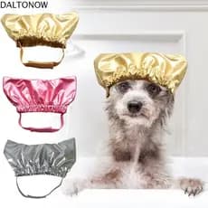 Touca De Banho Para Gatos DALTONOW , Animais De Estimação Com Faixa De Borracha Ajustável Respirável , Protetores De Ore