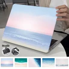 Linda Capa De Impressão De Praia Com Teclado Para 2026 Macbook Neo 13 Polegadas A3404 Air M5 13.6 A3449 Pro M5 14 A3434