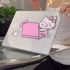 Capa Brilhante Com Estampa De Gatinho Para 2026 Macbook Neo A3404 Air13 M5 A3449 M4 A3240 Air15 M5 A3448 Pro14 M5 A3426