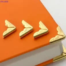 YOLODD 50 Peças Protetor De Canto De Livro , Scrapbook Vintage DIY , Mini Suportes De Ferro Práticos