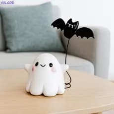Ornamentos De Morcego Fantasma Yoloqx , Estátua Fofa De Resina , Mini Ornamento Decorativo Engraçado , Escritório