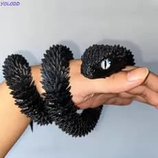Ornamento De Cobra Yoloqx , Impressa Em 3D Realista Multicolorida , Modelo De Simulação De Animal PLA De 30/45 Cm