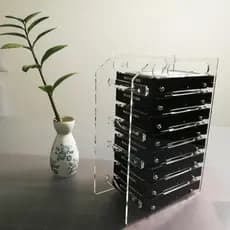 YYS Rack SSD Multicamadas Para 3 5 Organizador De Disco Rígido Externo Suporte De Mesa Caixa Transparente Com Espaço Ven