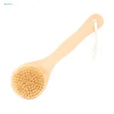 Escova De Banho Com Cerdas De Bambu , Ferramenta De Limpeza De Pele Para Massagem Nas Costas