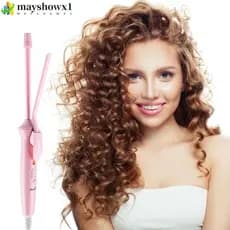 MAYSHOWX1 Varinha Modeladora De 9 Mm , Mini Ferro De Ondulação De Cabelo Superfino Elétrico , Pinça Encaracolada De Cerâ