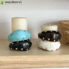 Pulseira De Punho Largo MAYSHOWX1 , De Rebite Geométrico , Robusta Irregular Exagerada