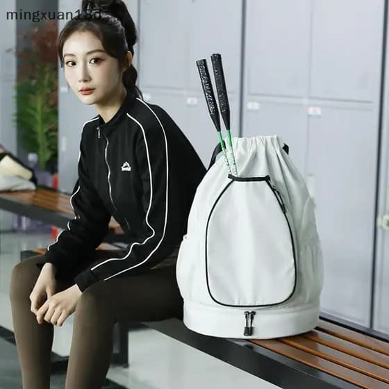 ming Basquete Bolsa Sapato Badminton Grande Capacidade Esportes Cordão Ao Ar Livre [COD]