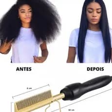 pente quente elétrico alisador cabelo chapinha alisa e modela