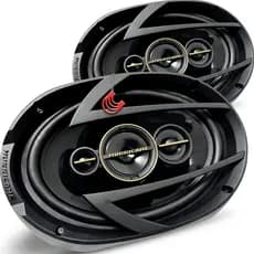 Kit Falantes 6x9 polegadas 260w Som Tampão Porta Malas Bocas Medios Quadriaxial Hurricane Aurum A69Q