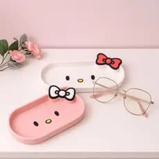 Suporte Bandeja para óculos Hello Kitty Porta Organizador de Objetos Presente