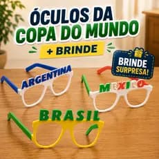 Óculos Copa do Mundo Brasil Brasil Argentina Mexico para Festas e Torcedores Torcida Acessório Festa