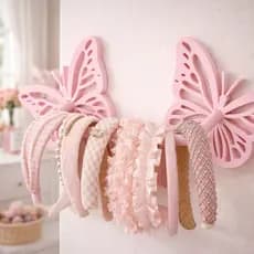 Expositor Porta Tiara Organizador de Arco Infantil Decoraçao Borboleta pra quarto de Menina