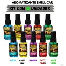 Kit 10 Cheirinho Carro de Luxo 40ml cada Qualidade Carro Grife Aromatizante Automotivo Essência