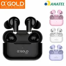 Fone De Ouvido Bluetooth Sem Fio A'Gold BT28 Pro Earphone Conexão 5.4 Som Potente BOM