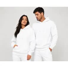 Moletom Unissex Inverno Branco Confortavel Quente