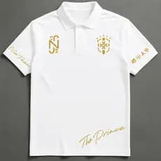 Camiseta Polo Masculina Preta Premium Número 10 Dourado –Plus Size Streetwear Futebol Casual Oversized Moda Masculina
