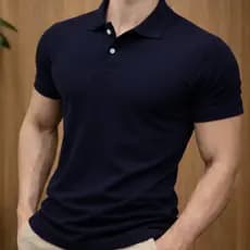 Camisa Polo Básica Caimento Slim Feita em Piquet Premium Manga Curta