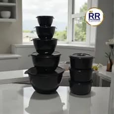JOGO DE SALADEIRAS 5 PEÇAS + 3 POTES MULTIUSO