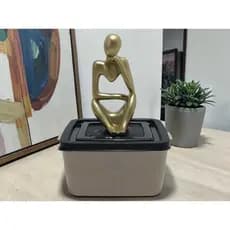 Escultura minialista +Pote decorado