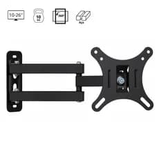 Suporte TV Monitor Articulado Giratório Metálico LED LCD 10-26 Polegadas Reforçado e Ajustável