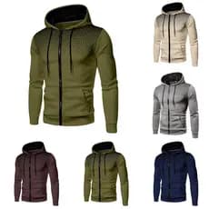 Casaco com Capuz Masculino para Manter o Calor no Outono e Inverno, Moletom Masculino, Cardigã, Jaqueta Casual de Moda M