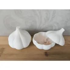 Pote Porta Alho em Formato de Alho Organizador de Cozinha Decorativo