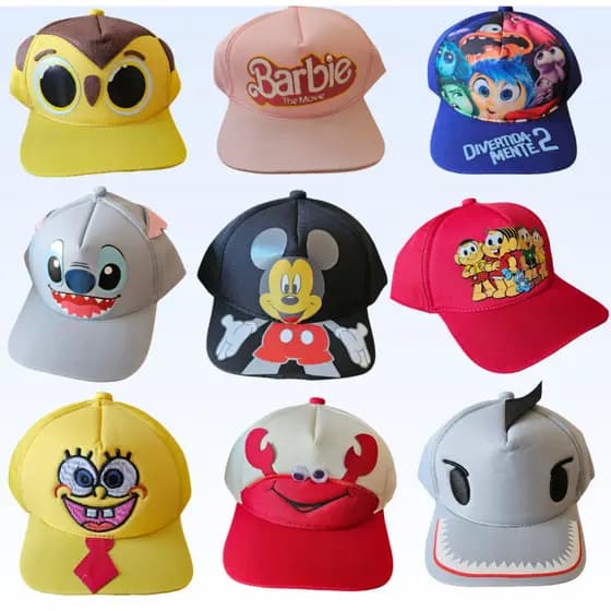 Boné Infantil Personagens Verão Praia Piscina