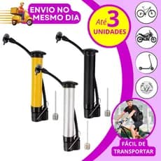 KIT 1,2,3 UNIDADES Bomba De Ar Portátil Vertical Encher Pneu Bike Bicicleta Boia Balão 25cm Pequena BomBinha