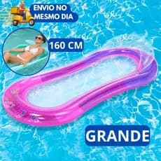 Boia Inflável Piscina 160cm Grande Colchão Inflável Transparente Verão Praia Adulto