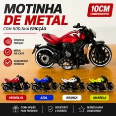 Brinquedo Mini Moto Motinha Esportiva De Metal Com Fricção Miniatura Infantil Colecionável Presente