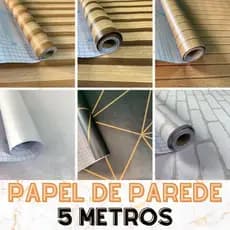 Papel De Paredes Auto Adesivo Lavável Madeira Clara Escuro Liso ou Geométrico 5mX45cm 3d Quarto Sala