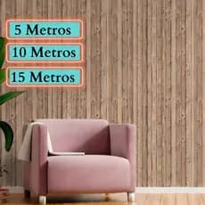 Papel de Parede 3d Adesivo Decorativo Ripado Madeira 5 Metros Autocolante Quarto Sala Amadeirado Ripa
