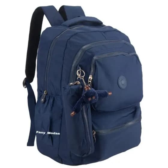 Mochila Femenina Grande Reforçada, Escola Trabalho Faculdade Com Chaveiro