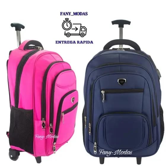 Mochila Rodinha Impermeável Femenino e Masculino Grande Reforçada